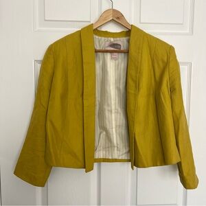 Forever 21 - crop blazer yellow/green color